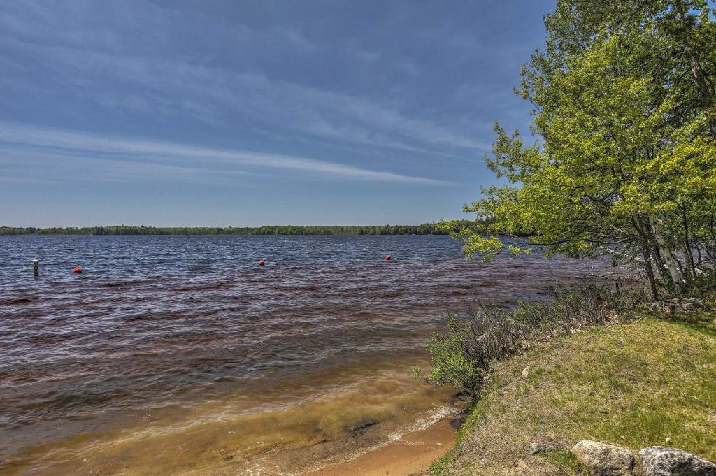 waterfront eagle river lake home with boat dock