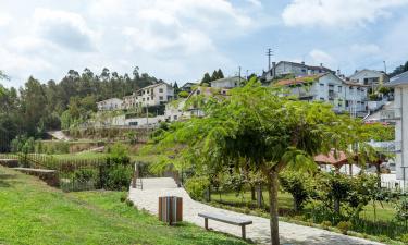 Caldas de São Jorge的带停车场的酒店