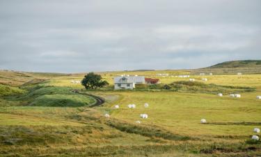 Hlíðarendi的带停车场的酒店