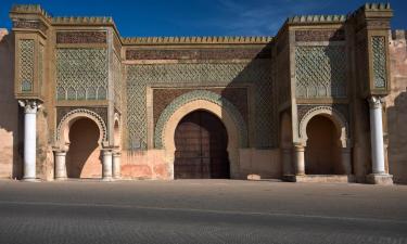 梅克内斯的摩洛哥传统庭院