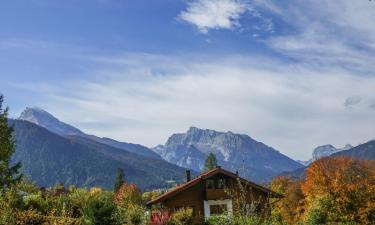 Oberschönau Eins的带停车场的酒店