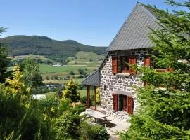 Farmhouse with mountain view
