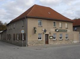 Gasthaus ,,Zum schwarzen Bär"，位于Güsten的住宿加早餐旅馆