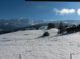 Rez de chaussée très calme vue Mont-Blanc，位于孔布卢康布洛克滑雪学校附近的酒店