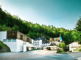 Hotel Zugbrücke Grenzau GmbH，位于赫尔-格伦茨豪森的带停车场的酒店