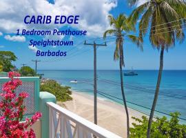 Carib Edge AC beach penthouse, near amenities，位于圣彼得教区的酒店