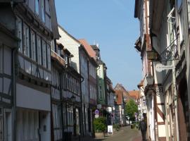 Ferienwohnung Janus Altstadt-Hameln Haus 1 inklusive Parkplatz mit und ohne Balkon，位于哈默尔恩威森高地中心附近的酒店