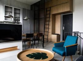 G - Owl Jazz - Modern and spacious loft type apartment 8 with free private parking，位于考纳斯Kaunas Choral Synagogue附近的酒店