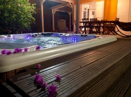 La Villa Des Tropiques - Turquoise，位于莱特鲁瓦西莱的带按摩浴缸的酒店