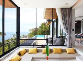 Luxury Sea and Sunset View 4BR 4BA Pool Villa，位于美翰的豪华酒店