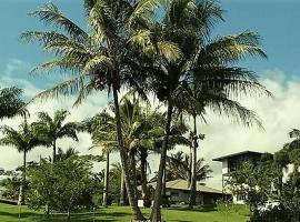 Island Goode's - Luxury Adult Only Accommodation near Hilo，位于Papaikou的带停车场的酒店