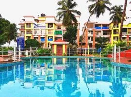 Comfy 2BHK Pool facing Full Aircon Apt in Candolim