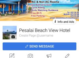 Pesalai Beach View Hotel，位于马纳尔的酒店