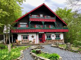 Grunberg Haus Inn & Cabins，位于沃特伯里的山林小屋