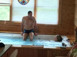 PRIVATE Log Cabin with Indoor pool sauna and gym YOU RENT IT ALL NO ONE ELSE