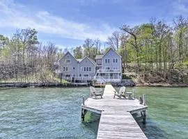 Waterfront Seneca Lake House Fire Pit and Boat Dock