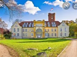 Ruhig & Idyllisch - Schloss Lelkendorf - Maisonette-Apartment Ulrichshusen mit Dachterrrasse, Mecklenburger Seenplatte mit Dachterrasse, Nähe Ostsee