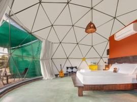 Glamping Serra da Canastra - Casinha de Hortelã - Domo Jaboticaba，位于德尔菲诺波利斯的豪华帐篷