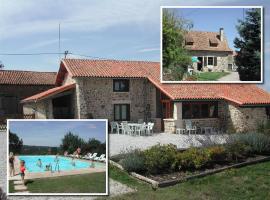 Villa Gites Chambre d hôtes avec piscine Dordogne 2-4-6-8-10 personnes，位于Bussière-Badil的酒店