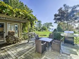 Deck and Fire Pit Waterfront Lake Michigan Escape