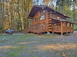 Riverfront Gold Bar Log Cabin Near Stevens Pass!