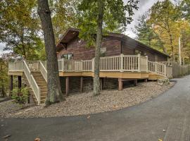 Deck with Private Hot Tub Lakefront Raystown Cabin!