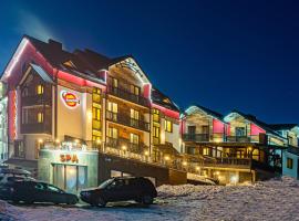 Amarena SPA Hotel - Breakfast included in the price Spa Swimming pool Sauna Hammam Jacuzzi Restaurant inexpensive and delicious food Parking area Barbecue 400 m to Bukovel Lift 1 room and cottages，位于布克维的度假村