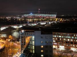 WarsawSkyLine Apartments - PGE Narodowy, Torwar, Bulwary Wiślane，位于华沙华沙国家体育场附近的酒店