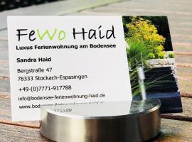 Ferienwohnung Haid Bodensee, Umgebung Bodman-Ludwigshafen, Radolfzell, Überlingen, Luxus FeWo Haid，位于史塔卡赫的酒店