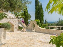 Paleopetres La Chataîgne - Private Pool - Sea Views - Corfu Town -，位于Kastanéa的酒店