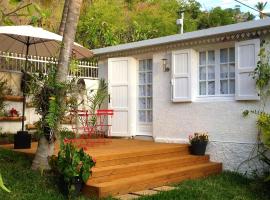 Studio at Boucan Canot 900 m away from the beach with enclosed garden and wifi，位于布康卡努的公寓