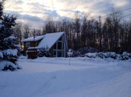 Cosy lakeside chalet in Mashteuiatsh with jacuzzi，位于Mashteuiatsh的酒店