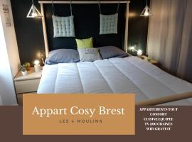 Appart Cosy Brest (Les 4 moulins)，位于布雷斯特Brest Arena附近的酒店