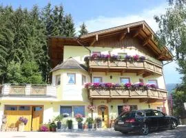Landhaus Katharina bis 12 Personen mit Saunachalet und Blick auf die Bergwelt des Zillertals