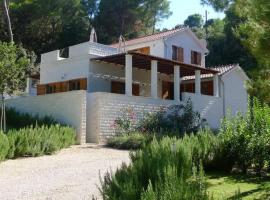Private luxury Villa AZZURRO on Solta for up to 10 persons, free parking, very close to beach! FREE Kajak & Mountainbikes, GREAT living area & privacy!，位于罗加克的酒店