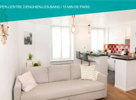 Cœur de ville Enghien les Bains - 2 pièces Lumineux et Chaleureux - 15 min de Paris，位于昂吉安班斯的酒店