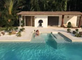 Las Terrenas Front Beach And Garden Villa with private staff