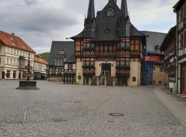 Ferienwohnung Holzmann，位于韦尼格罗德Wernigerode Christmas Market附近的酒店