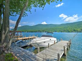 Waterfront Home on Lake George with Boat Dock!，位于昆斯伯里的海滩短租房