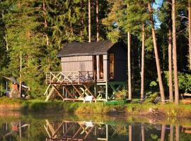 Dragon house in the tree! Jacuzzi, Sauna ,Cinema,Heated，位于Līči的酒店