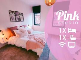 Pink studio Mons ✓ TOP position !，位于蒙斯S.H.A.P.E.附近的酒店