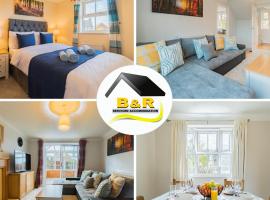 Javelin House- B and R Serviced Accommodation Amesbury, 3 Bed Detached House with Free Parking, Super Fast Wi-Fi and 4K Smart TV，位于埃姆斯伯里的酒店