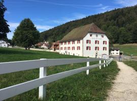 Auberge de Bellelay Restaurant Chez Aron Balde，位于Bellelay的酒店