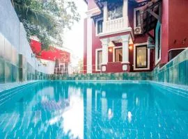 GR STAYS Bougain Villa Candolim with Private Pool, Walking distance to Beach