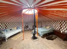 Beautiful Rural Yurt with Wood Fired hot tub