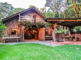 Rancho do Lucas - Cabana e Chalé，位于南圣本图的山林小屋
