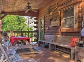 Lake Lure Log Cabin with Grill Steps to Beach!