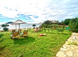 Beachfront Elena Villa with mini pool and spa，位于瓦西里科斯的酒店