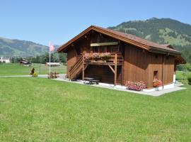 Alpenchalet Weidhaus Gstaad mit Ferienwohnung-Studio-Stockbettzimmer alle Wohneinheiten separat Buchbar，位于格施塔德的滑雪度假村