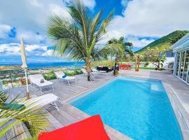 Villa SEA VIEW, 5 min from the beach, overlooking the caribbean sea, private pool，位于Friar's Bay的别墅